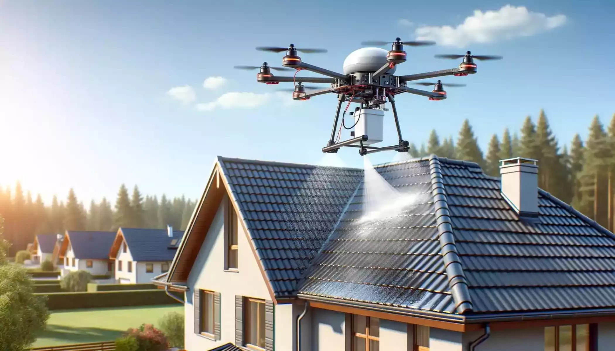 Drone nettoyeur toiture