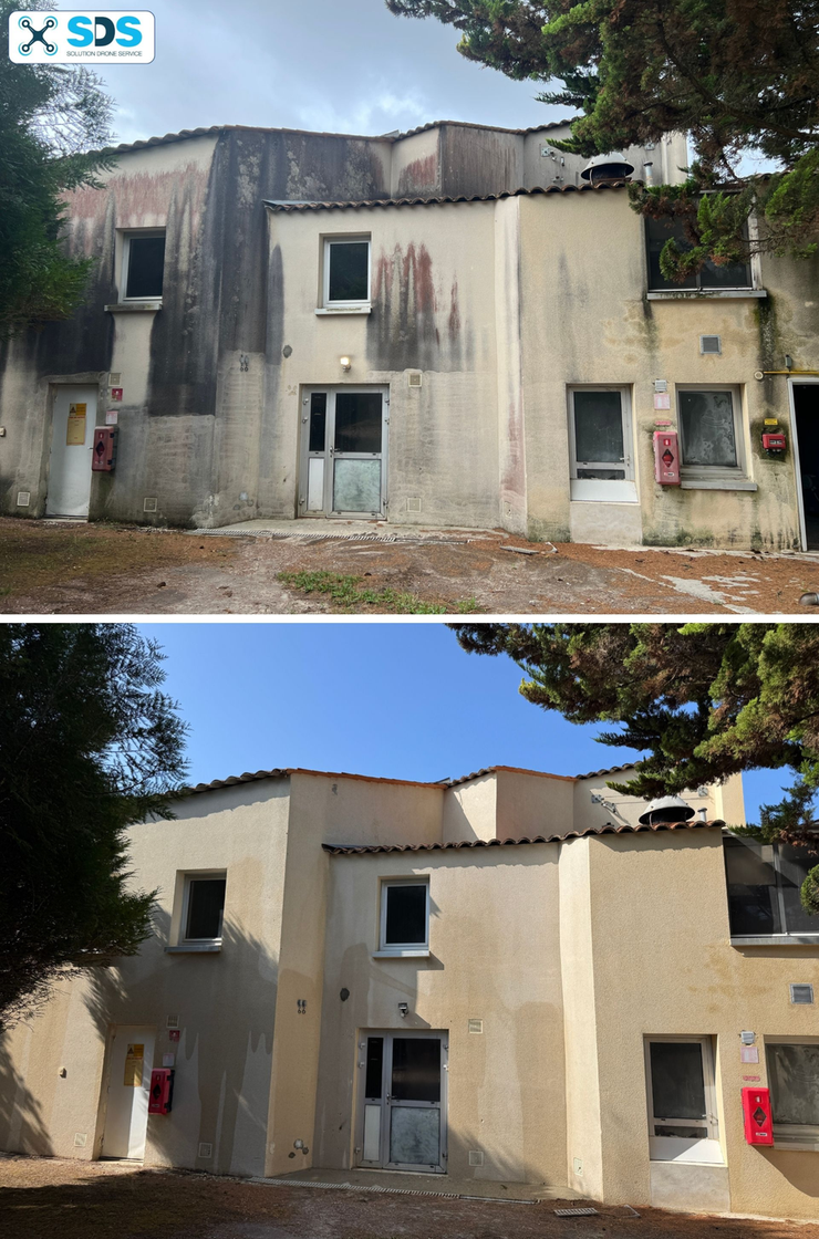 Nettoyage de toiture par drone dans le Bessin